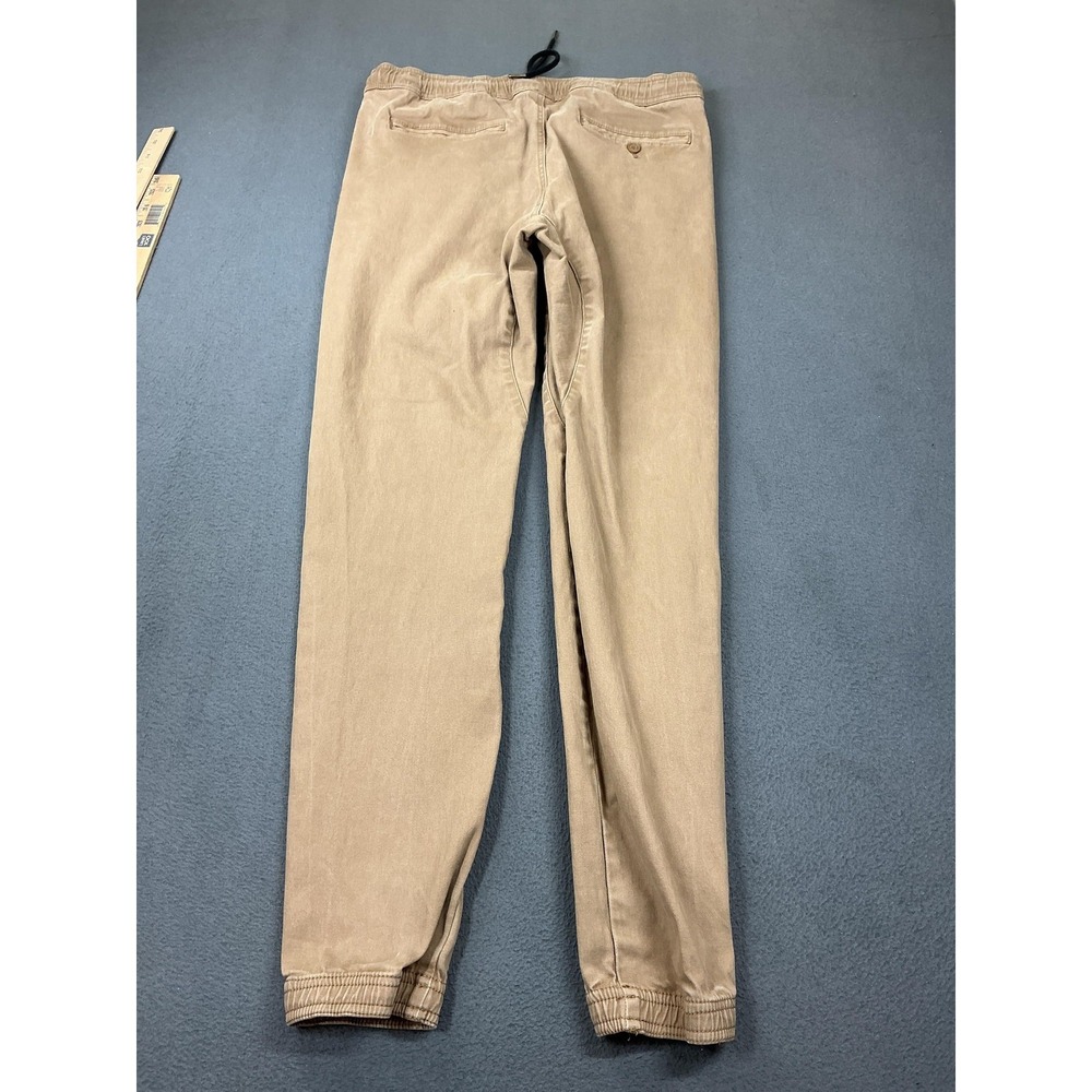 Charles And A Half Pants Mens Medium Beige Slim Fit Stretch Jogger Cuffed Casual